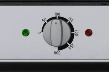 View of the ELQ3000 electric barbecue thermostat, a modern device for preparing food on a hotplate.