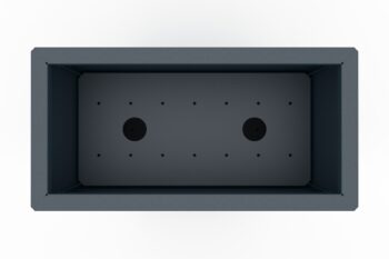 Modern metal planter in anthracite (RAL1076 FS) - dimensions 30x60x60 cm.