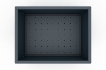 Modern metal planter in anthracite color - dimensions 60x120x30 cm.