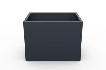 Modern metal planter in anthracite color - dimensions 30x60x30 cm.