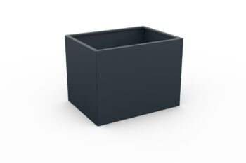Modern metal planter in anthracite color - dimensions 30x60x30 cm.
