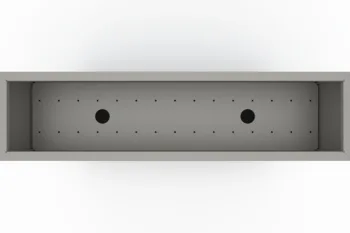 Modern metal planter - dimensions 30x120x60 cm.