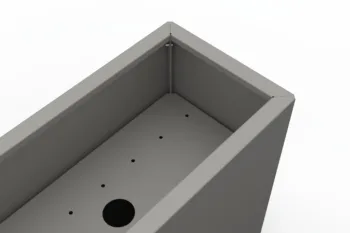 Modern metal planter - dimensions 30x120x60 cm.