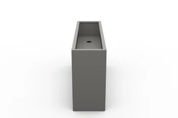 Modern metal planter - dimensions 30x120x60 cm.