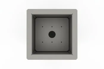Modern metal planter in RAL9007 - dimensions 30x30x60 cm.