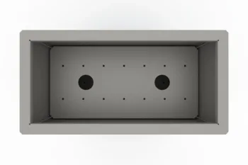 Modern metal planter in RAL9007 FS color - dimensions 30x60x60 cm.