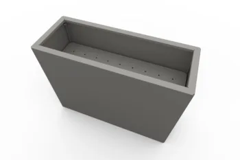 Modern metal planter - dimensions 30x80x60 cm.