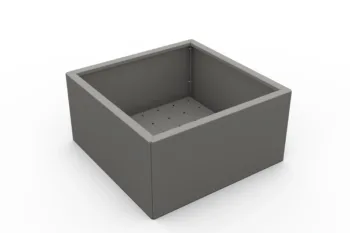 Modern metal planter - dimensions 60x80x30 cm.