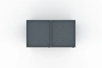 Metal bin cover for two 240-litre bins with classic smooth doors and a tray for planting flowers