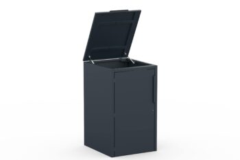 Metal bin cover for one 240-litre bin with classic lid for easy opening
