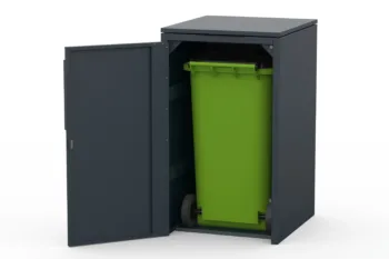 Metal bin cover for one 240-litre bin with classic lid for easy opening