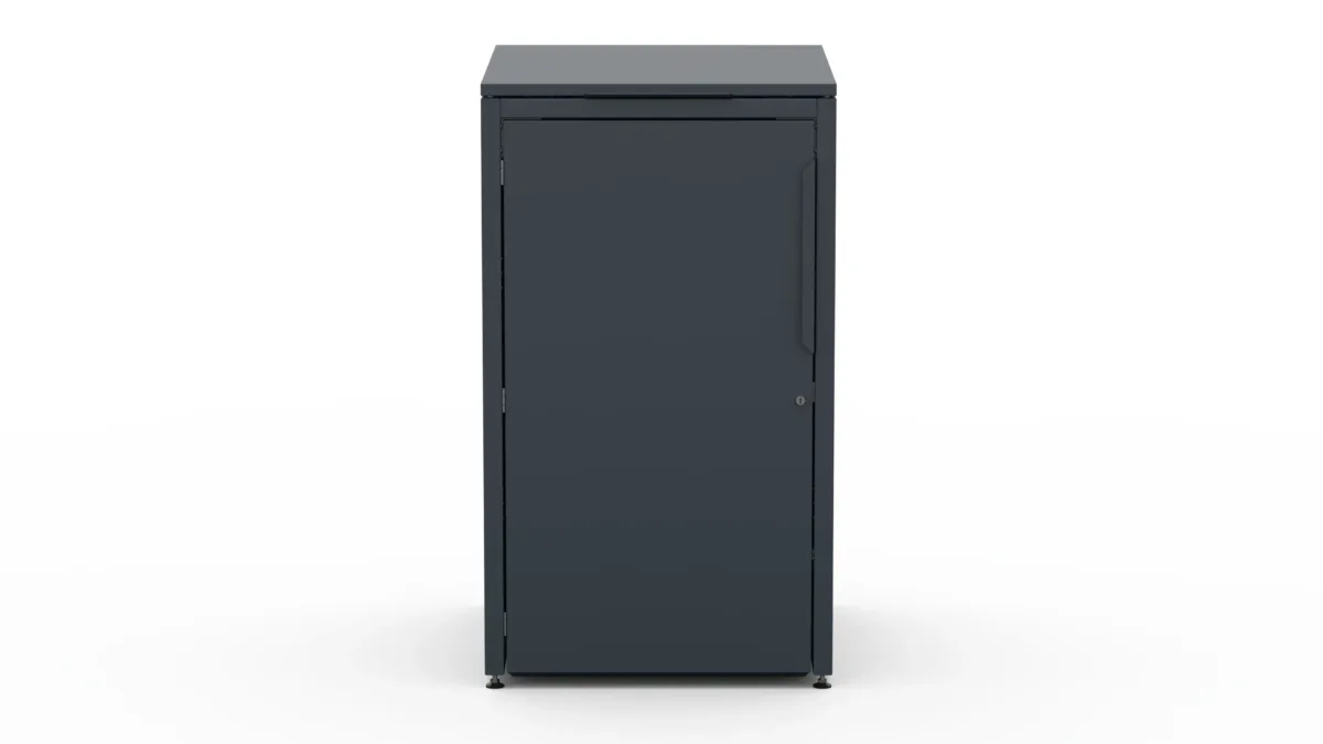 Metal bin cover for one 240-litre bin with classic lid for easy opening