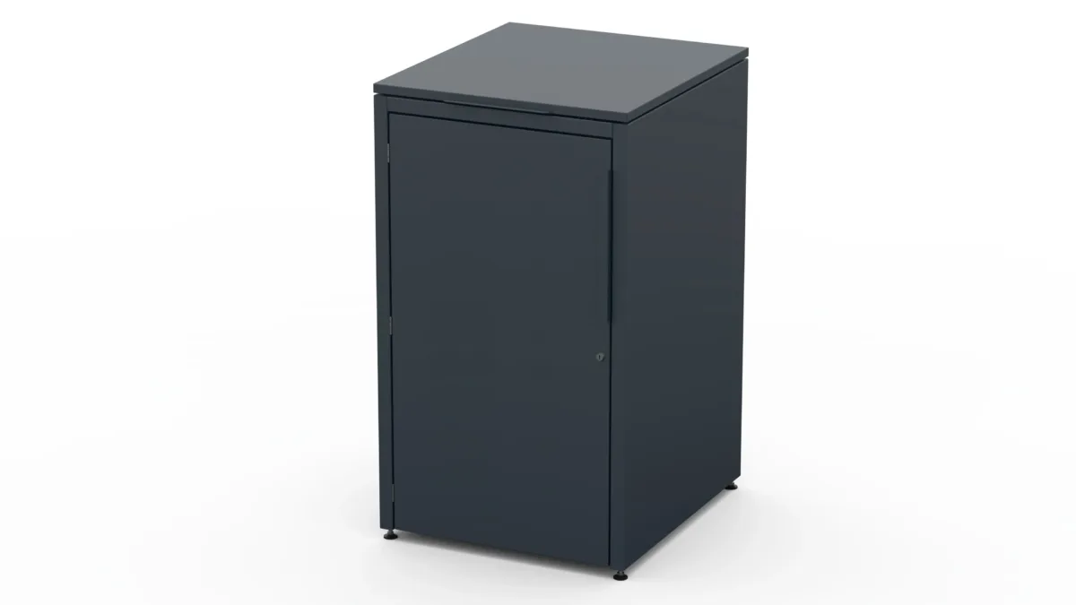 Metal bin cover for one 240-litre bin with classic lid for easy opening