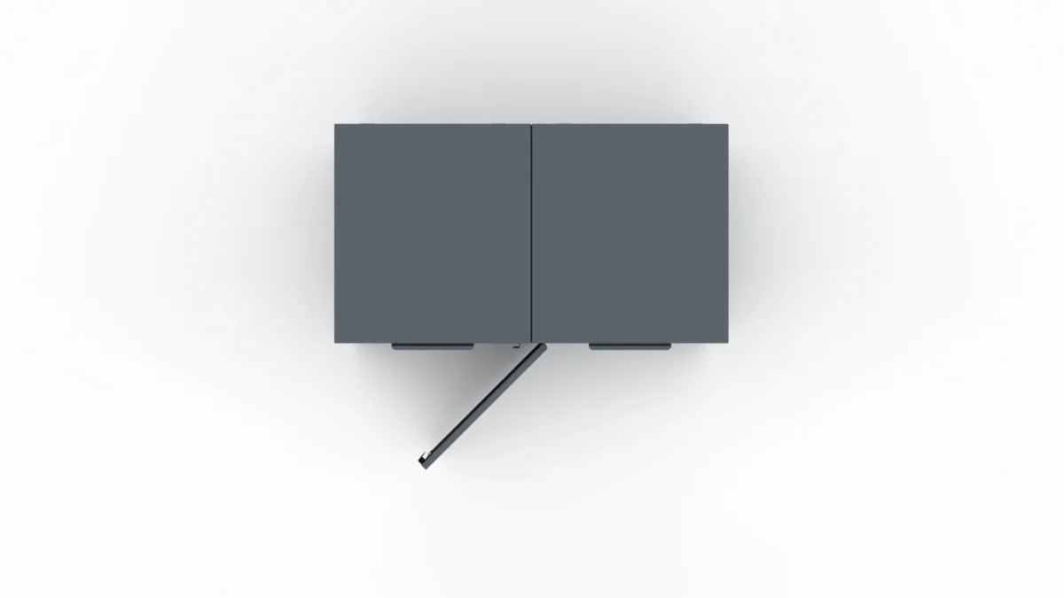 Metal bin cover for two 240-litre bins with classic lid and smooth doors without pattern