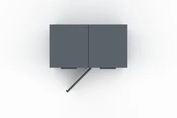Metal bin cover for two 240-litre bins with classic lid and smooth doors without pattern