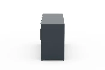 Metal bin cover for four 240-litre bins with classic lid and square pattern door