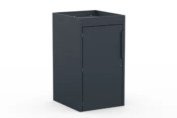 Metal bin cover for one 240-litre bin with flower tray
