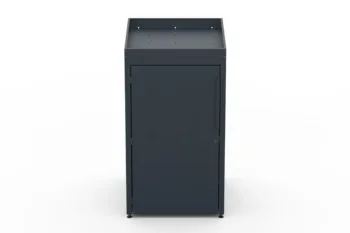 Metal bin cover for one 240-litre bin with flower tray