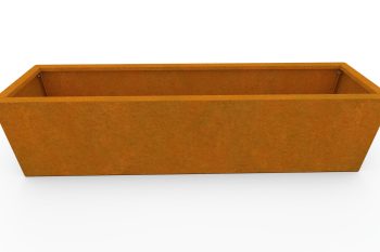 Modern metal planter for flowers - Corten steel - dimensions 30x120x30 cm