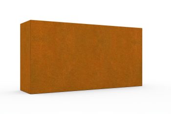 Modern metal planter for flowers - Corten steel - dimensions 30x120x60 cm
