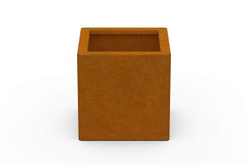 Modern metal planter for flowers - Corten steel - dimensions 30x30x30 cm
