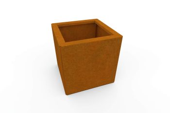 Modern metal planter for flowers - Corten steel - dimensions 30x30x30 cm