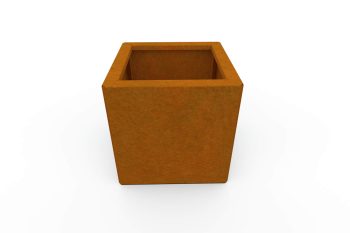 Modern metal planter for flowers - Corten steel - dimensions 30x30x30 cm