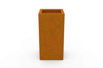 Modern metal planter for flowers - Corten steel - dimensions 30x30x60 cm