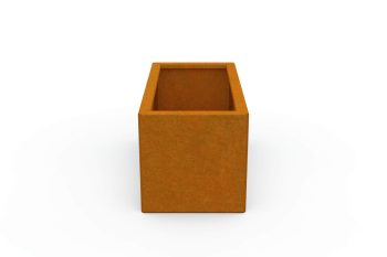 Modern metal planter for flowers - Corten steel - dimensions 30x60x30 cm