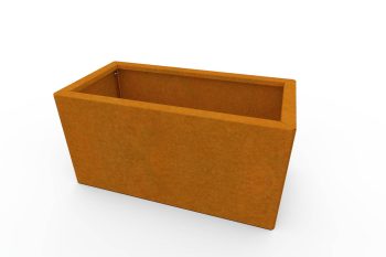 Modern metal planter for flowers - Corten steel - dimensions 30x60x30 cm