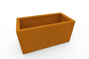 Modern metal planter for flowers - Corten steel - dimensions 30x60x30 cm