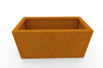 Modern metal planter for flowers - Corten steel - dimensions 30x60x30 cm