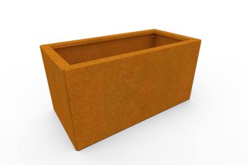 Modern metal planter for flowers - Corten steel - dimensions 30x60x30 cm