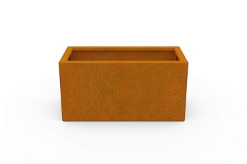 Modern metal planter for flowers - Corten steel - dimensions 30x60x30 cm
