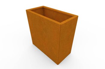 Modern metal planter for flowers - Corten steel - dimensions 30x60x60 cm