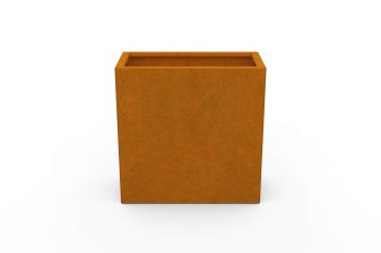 Modern metal planter for flowers - Corten steel - dimensions 30x60x60 cm