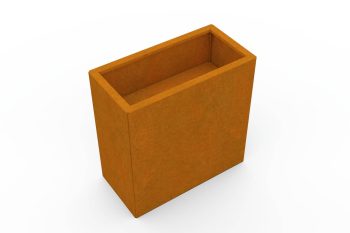 Modern metal planter for flowers - Corten steel - dimensions 30x60x60 cm