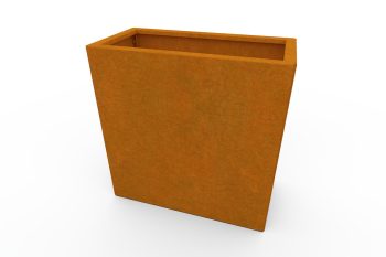 Modern metal planter for flowers - Corten steel - dimensions 30x60x60 cm