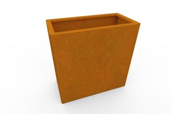 Modern metal planter for flowers - Corten steel - dimensions 30x60x60 cm