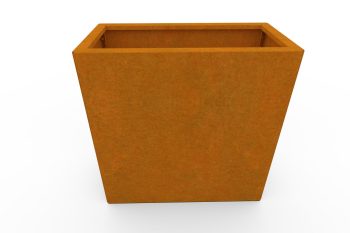 Modern metal planter for flowers - Corten steel - dimensions 30x60x60 cm