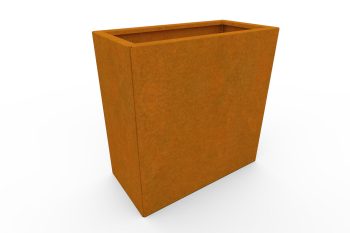 Modern metal planter for flowers - Corten steel - dimensions 30x60x60 cm
