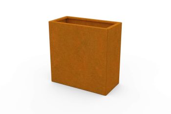 Modern metal planter for flowers - Corten steel - dimensions 30x60x60 cm