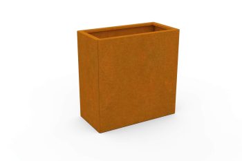 Modern metal planter for flowers - Corten steel - dimensions 30x60x60 cm