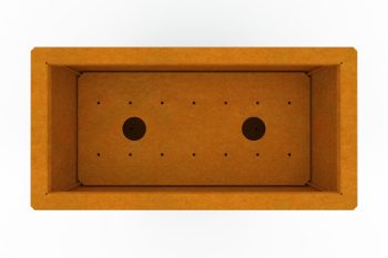 Modern metal planter for flowers - Corten steel - dimensions 30x60x60 cm