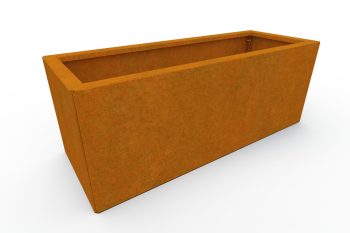 Modern metal planter for flowers - Corten steel - dimensions 30x80x30 cm