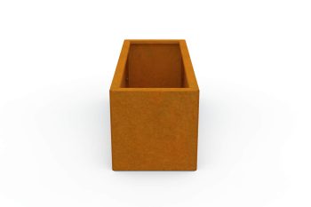 Modern metal planter for flowers - Corten steel - dimensions 30x80x30 cm