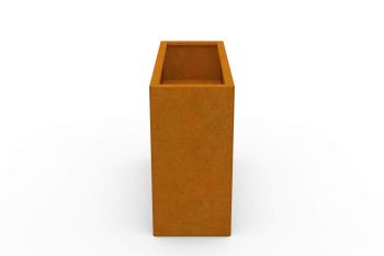 Modern metal planter for flowers - Corten steel - dimensions 30x80x60 cm