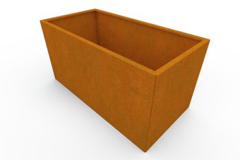 Modern metal planter for flowers - Corten steel - dimensions 60x120x60 cm