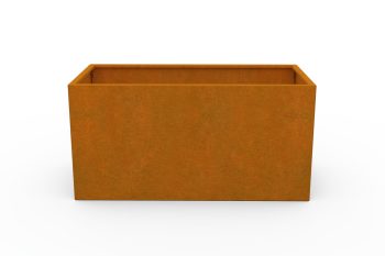 Modern metal planter for flowers - Corten steel - dimensions 60x120x60 cm