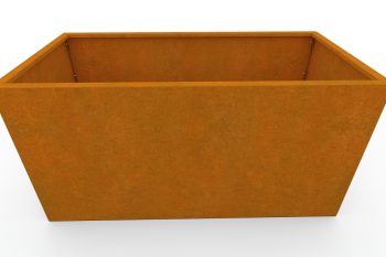 Modern metal planter for flowers - Corten steel - dimensions 60x120x60 cm